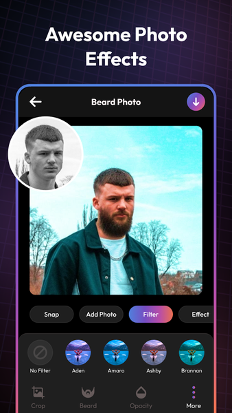 AI Beard Photo Booth & Editor - Image screenshot of android app