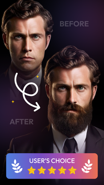 AI Beard Photo Booth & Editor - Image screenshot of android app