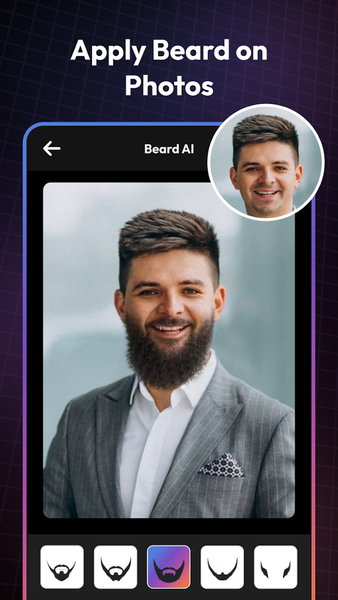 AI Beard Photo Booth & Editor - Image screenshot of android app