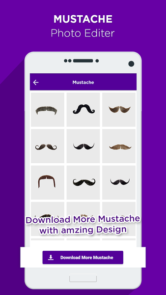 Mustache Photo Editor - عکس برنامه موبایلی اندروید