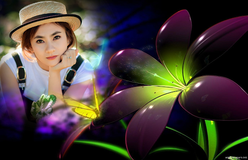 Neon Flower Photo Frame - عکس برنامه موبایلی اندروید