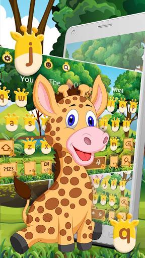 Baby Giraffe Keyboard Theme - Image screenshot of android app