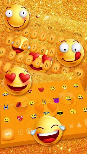 3D Beautiful Cute Glitter Smiley Face keyboard - عکس برنامه موبایلی اندروید