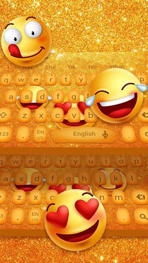 3D Beautiful Cute Glitter Smiley Face keyboard - عکس برنامه موبایلی اندروید