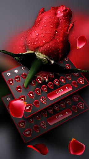 Beautiful Red Rose Keyboard - Image screenshot of android app