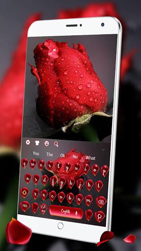 Beautiful Red Rose Keyboard - عکس برنامه موبایلی اندروید