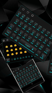Black Blue Light Keyboard - عکس برنامه موبایلی اندروید