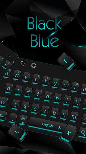 Black Blue Light Keyboard - Image screenshot of android app