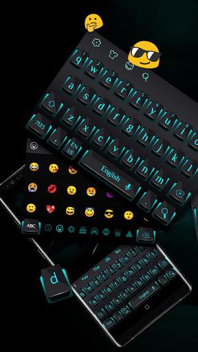 Black Blue Light Keyboard - Image screenshot of android app