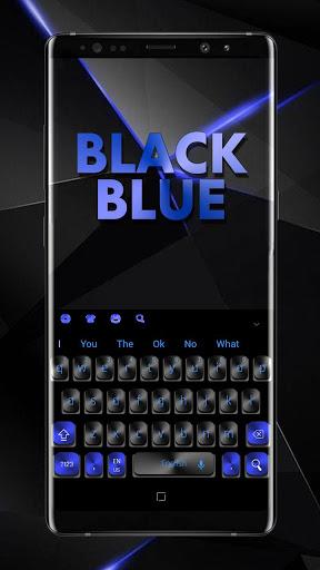 Black Blue Keyboard - Image screenshot of android app