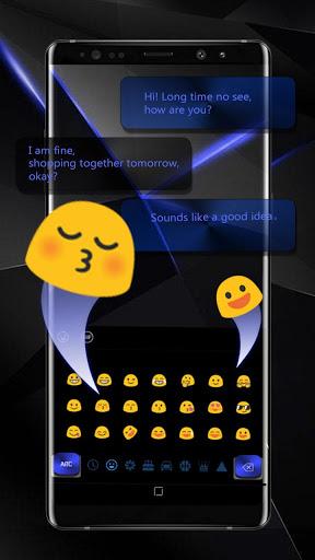 Black Blue Keyboard - Image screenshot of android app