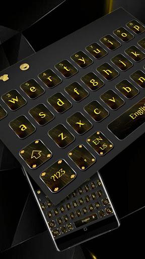 Cool Black Gold Keyboard - عکس برنامه موبایلی اندروید