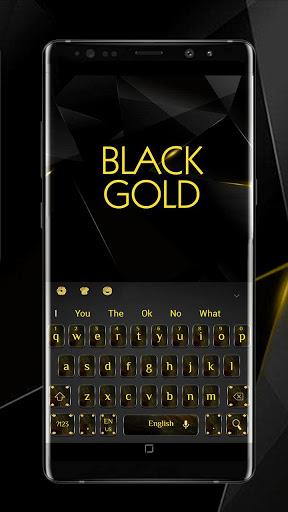 Cool Black Gold Keyboard - Image screenshot of android app