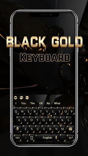 Black Gold Keyboard - Image screenshot of android app