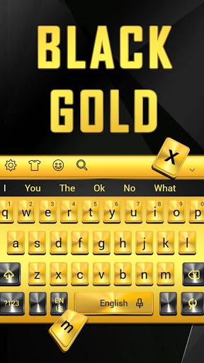 Black and Golden Keys Keyboard Theme - عکس برنامه موبایلی اندروید