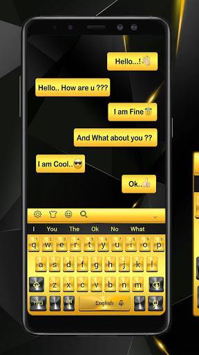 Black and Golden Keys Keyboard Theme - عکس برنامه موبایلی اندروید