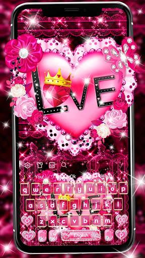 Sparkling Heart Keyboard - عکس برنامه موبایلی اندروید