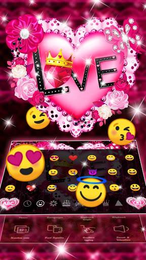 Sparkling Heart Keyboard - عکس برنامه موبایلی اندروید
