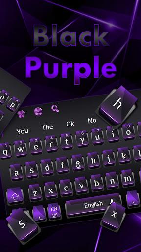 Black Purple Cool Keyboard - عکس برنامه موبایلی اندروید