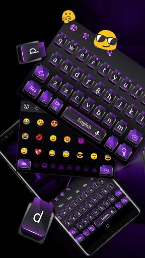 Black Purple Cool Keyboard - عکس برنامه موبایلی اندروید
