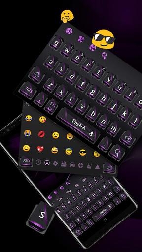 Cool Black Purple Glossy Keyboard - Image screenshot of android app