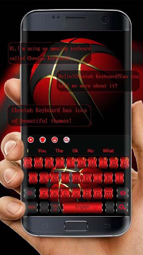 Black Red Basketball Keyboard - Image screenshot of android app