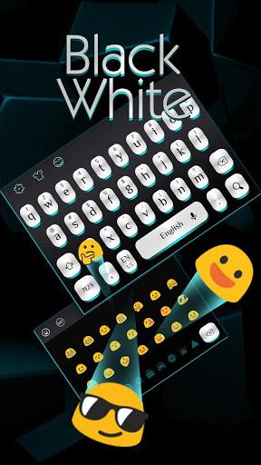 Black White Light Keyboard - Image screenshot of android app
