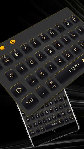 Simple Black Yellow Keyboard - Image screenshot of android app