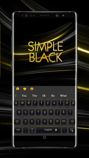 Simple Black Yellow Keyboard - Image screenshot of android app