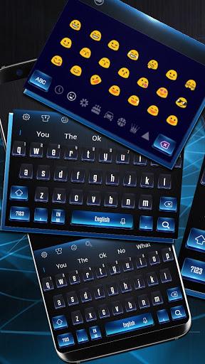 Black Blue Keyboard - Image screenshot of android app