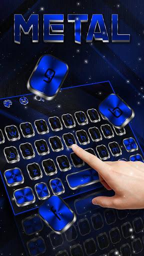 Blue Metal Keyboard - عکس برنامه موبایلی اندروید