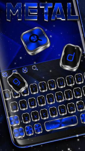 Blue Metal Keyboard - عکس برنامه موبایلی اندروید