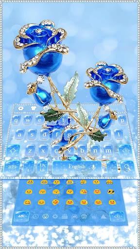 Blue Rose Diamond Keyboard - عکس برنامه موبایلی اندروید