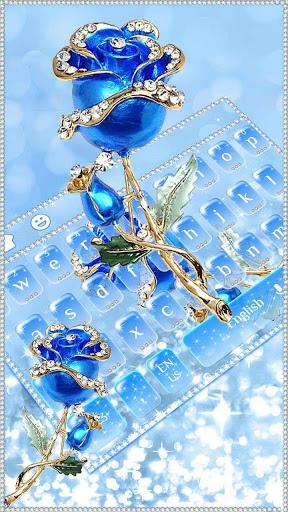 Blue Rose Diamond Keyboard - Image screenshot of android app