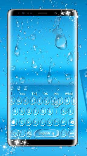 Blue Water Drop Keyboard - Image screenshot of android app