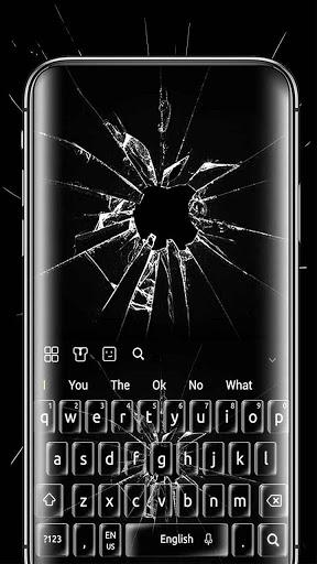 Black Broken Glass Keyboard - عکس برنامه موبایلی اندروید