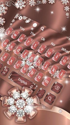 Chocolate Silk Luxury Diamond Keyboard Theme - عکس برنامه موبایلی اندروید