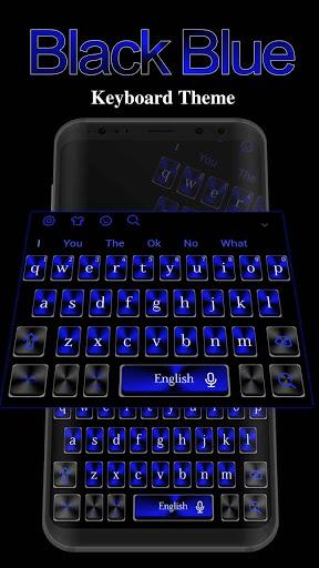 Classic Black Blue Keyboard - Image screenshot of android app