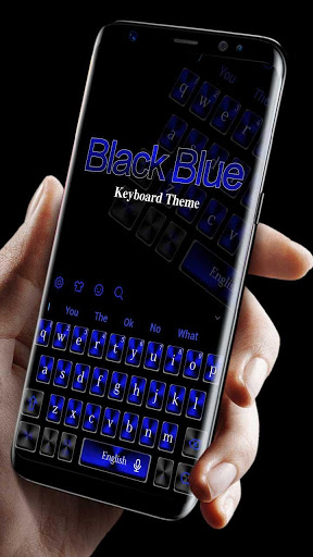 black blue keyboard