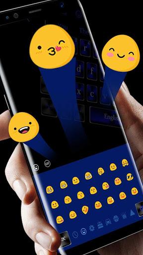 Classic Black Blue Keyboard - Image screenshot of android app