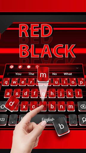 Classic Black Red Keyboard Theme - Image screenshot of android app