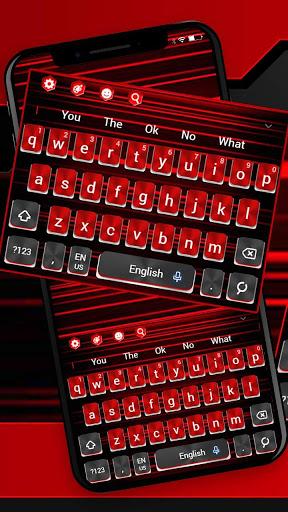 Classic Black Red Keyboard Theme - Image screenshot of android app