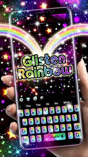 Colorful Glisten Rainbow Keyboard Theme - عکس برنامه موبایلی اندروید