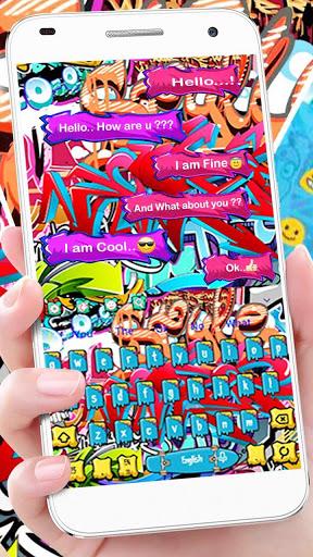 Colorful Graffiti Keyboard Theme - عکس برنامه موبایلی اندروید