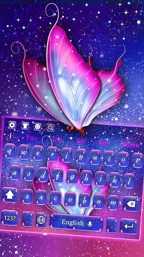Colorful Starry Butterfly Keyboard - عکس برنامه موبایلی اندروید
