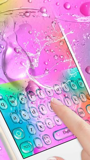Colorful Water Drops Keyboard - Image screenshot of android app