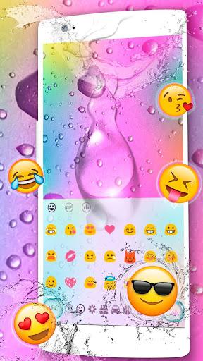 Colorful Water Drops Keyboard - Image screenshot of android app