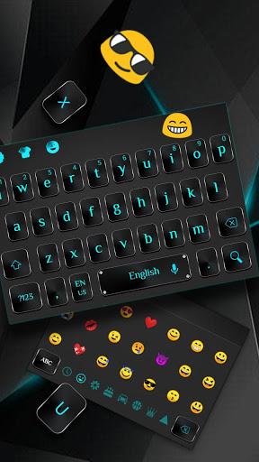 Cool Black Blue Keyboard - عکس برنامه موبایلی اندروید