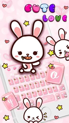 Cute Couple Rabbit Keyboard - عکس برنامه موبایلی اندروید