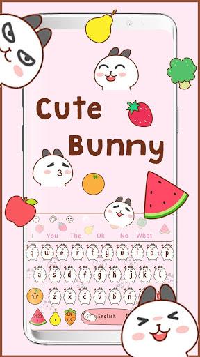 Cute Bunny Keyboard - عکس برنامه موبایلی اندروید